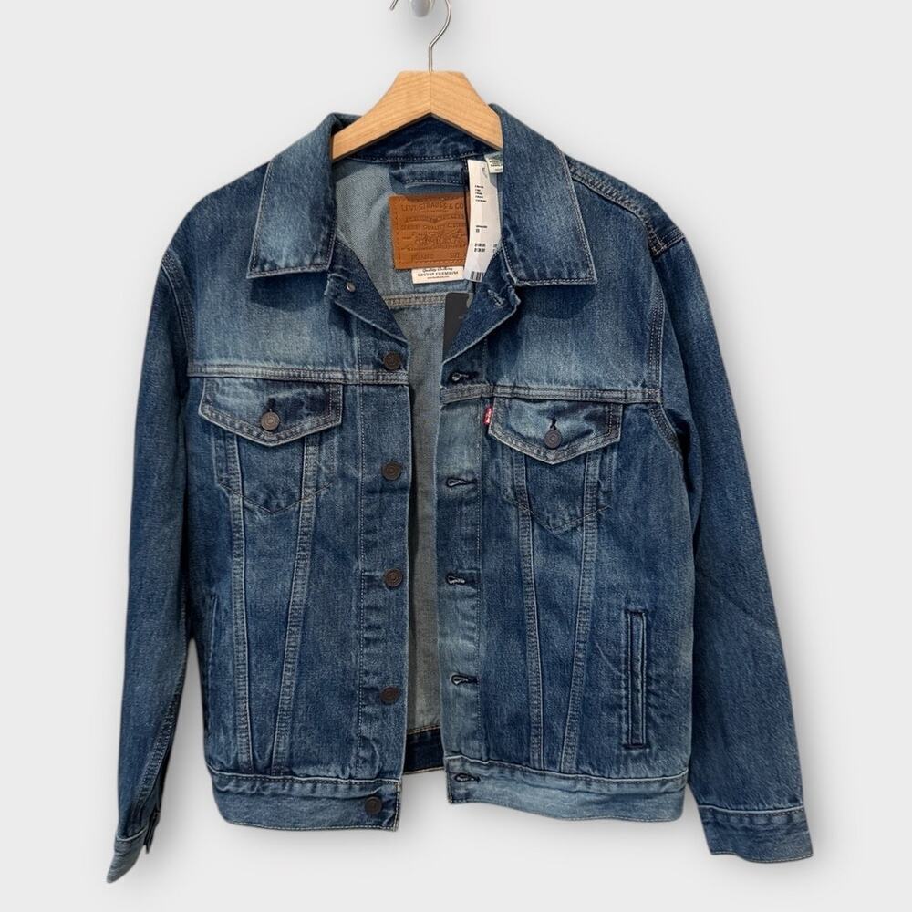 NWT Levi's Premium Relaxed Fit Trucker Jacket Size XS - Picture 4 of 11